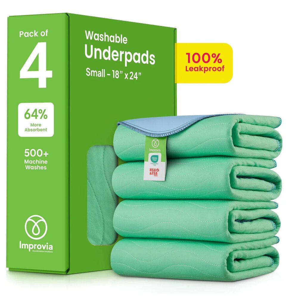 IMPROVIA 18 x 24" Heavy Absorbency Reusable Incontinence Pads Adults Kids Pets